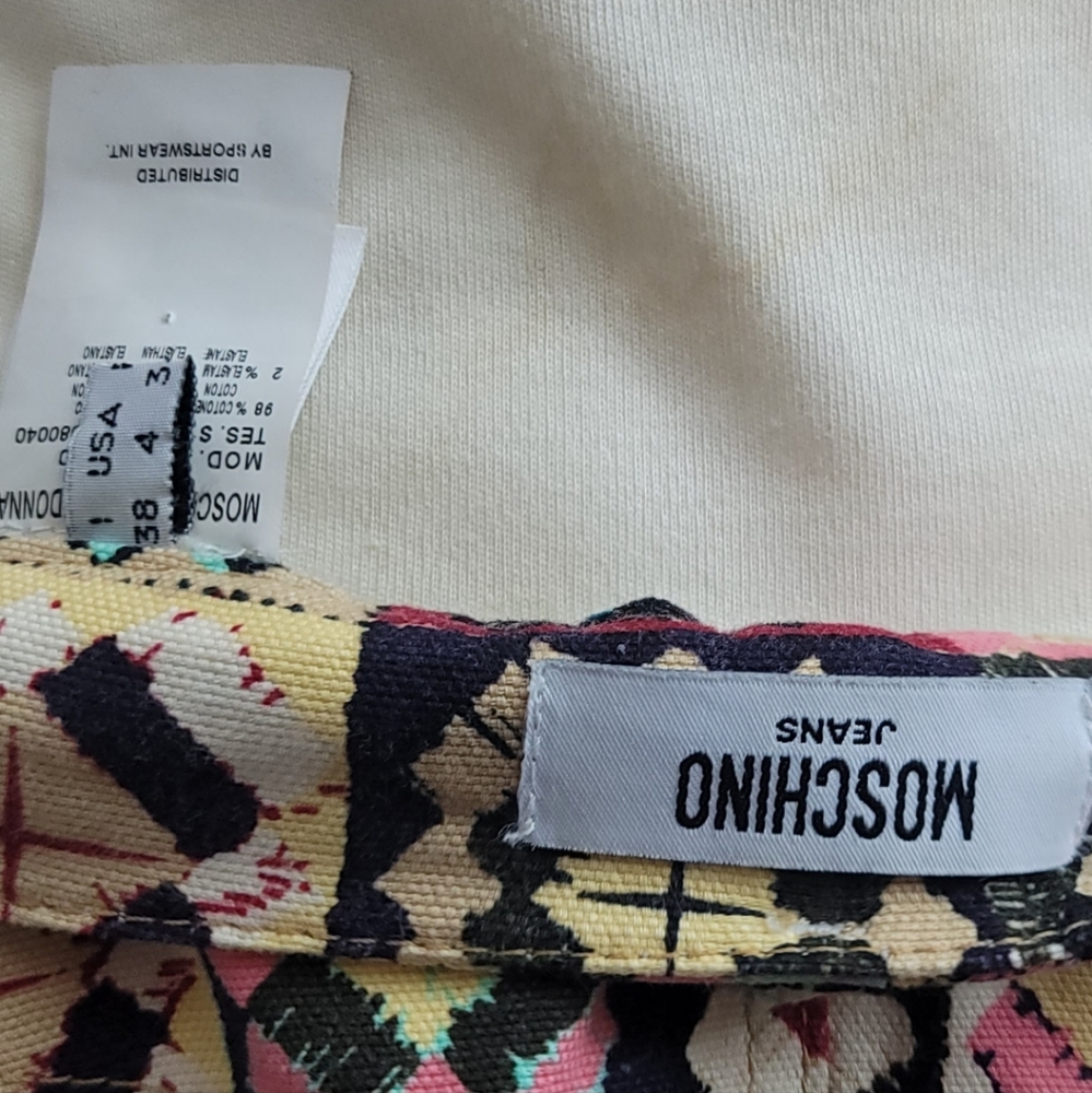 Moschino Vintage Crochet Pattern Patchwork Mini S… - image 8